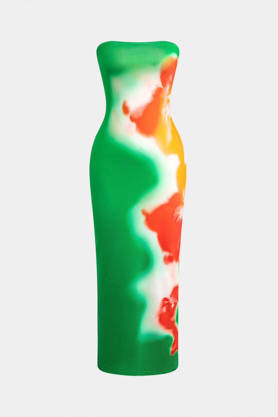 Floral Print Slit Maxi Dress