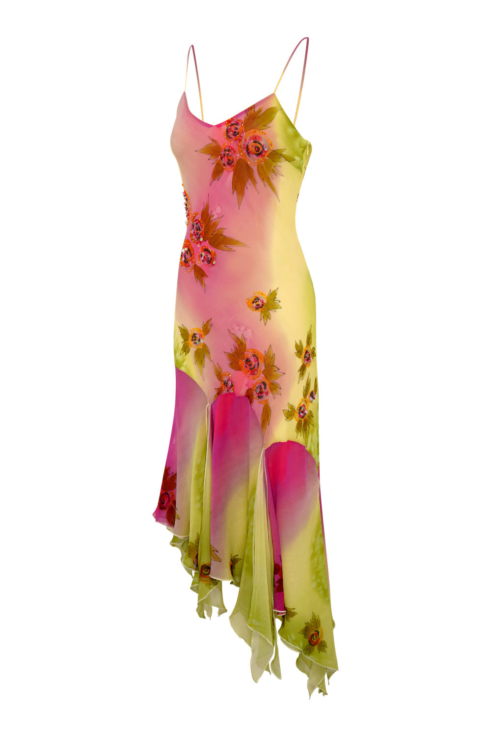 The Coral Gown - 100% Silk & Handbeaded