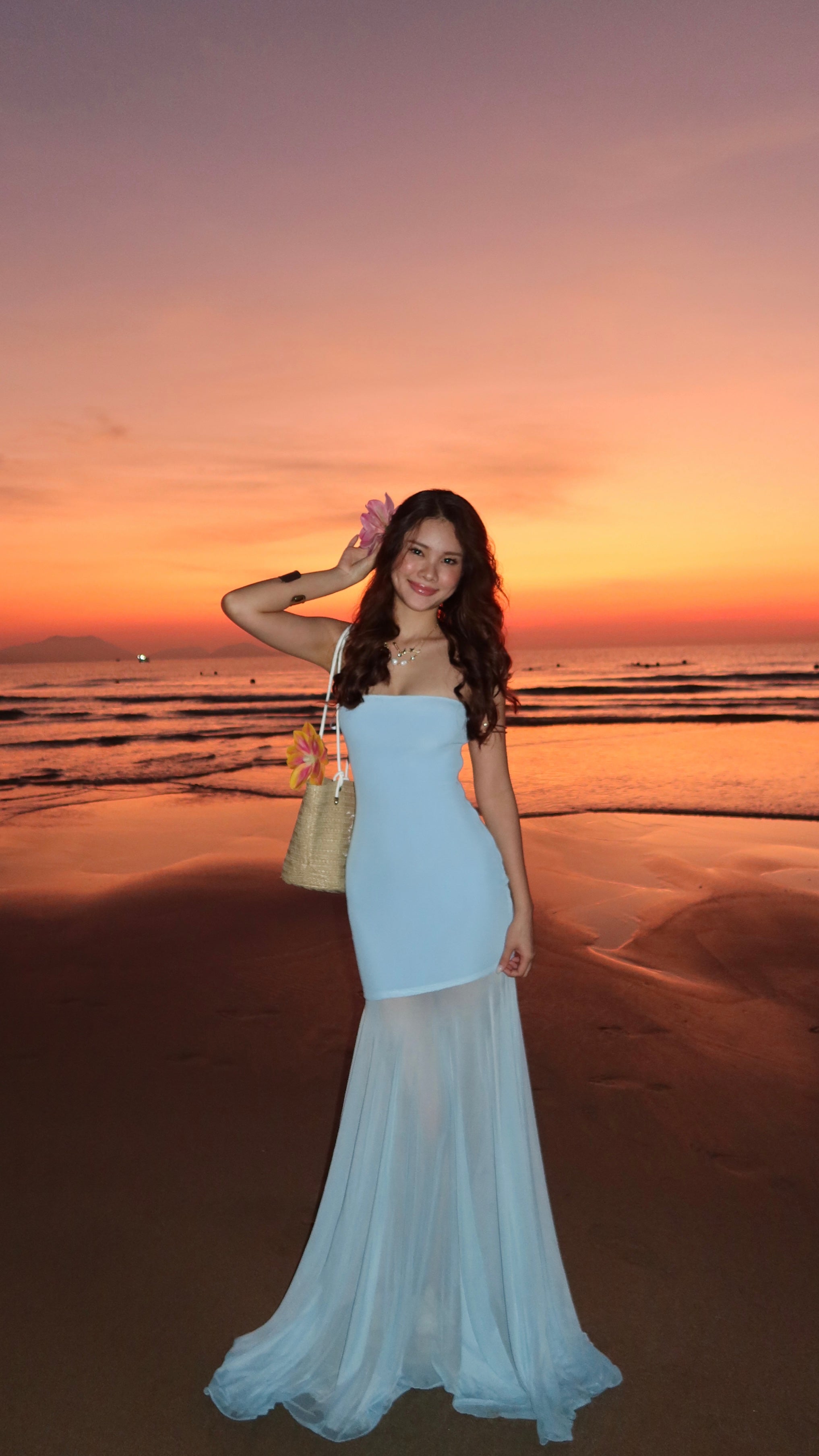 Amelia dress - legs see through maxi