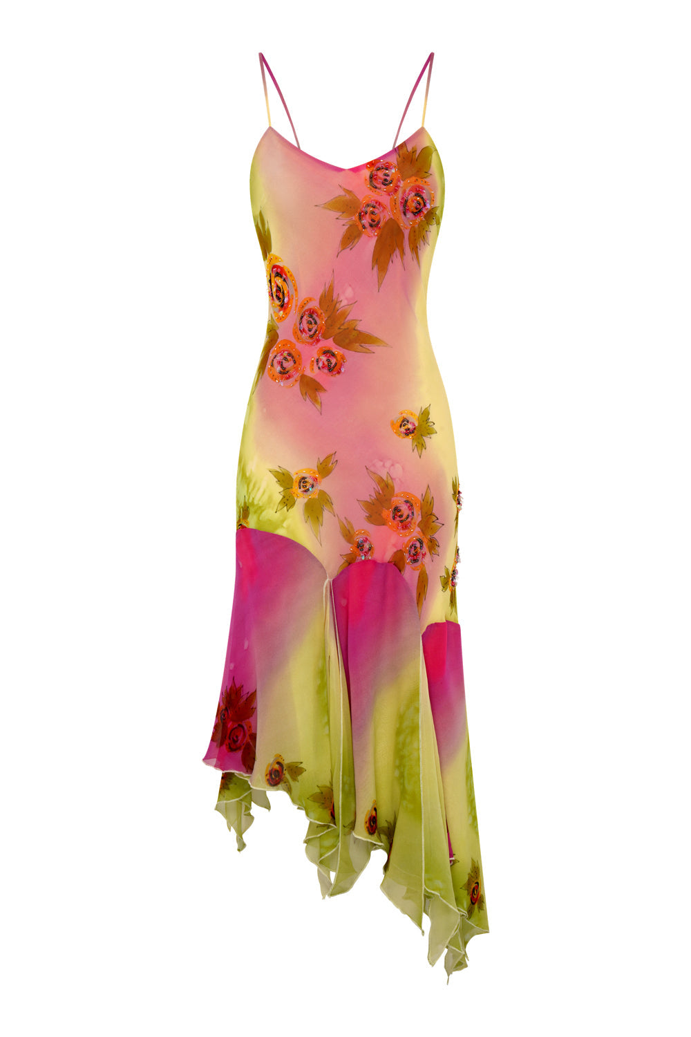The Coral Gown - 100% Silk & Handbeaded