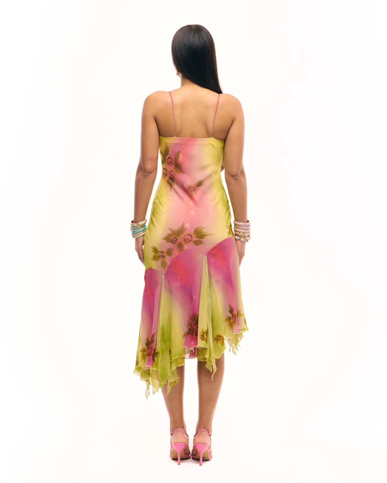 The Coral Gown - 100% Silk & Handbeaded